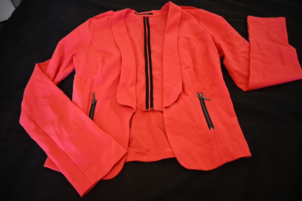 Maurices Coral Pink Studded Blazer – Size Small